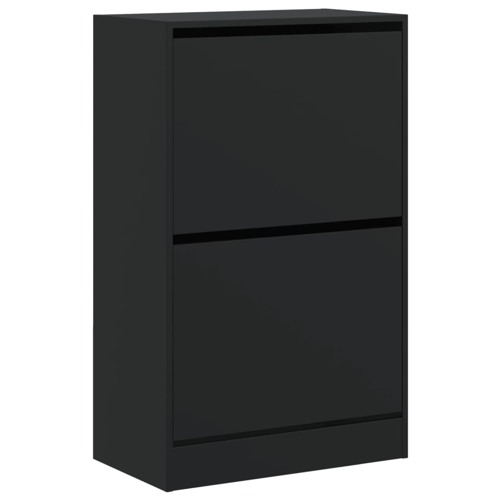Shoe Cabinet Black 60x34x96.5 cm Engineered Wood