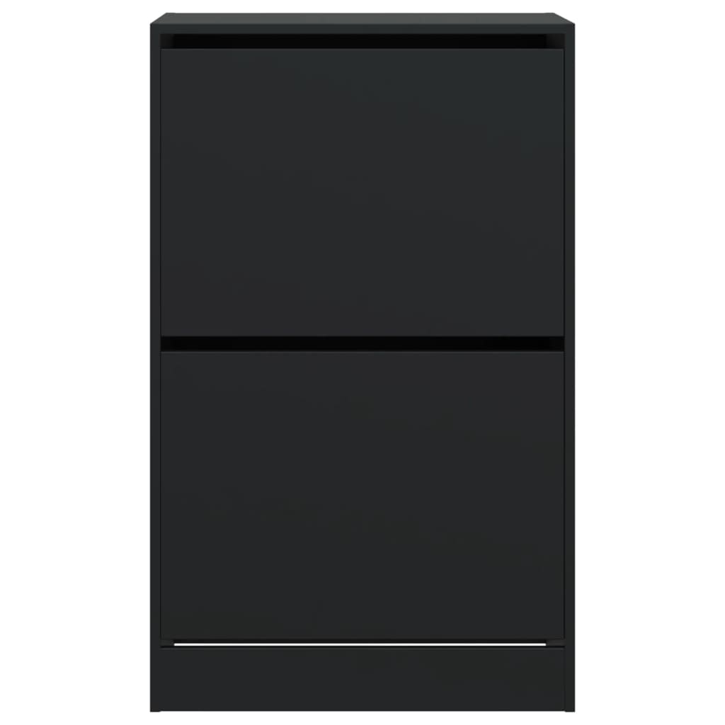 Shoe Cabinet Black 60x34x96.5 cm Engineered Wood