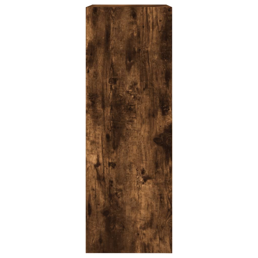 Shoe Cabinet Smoked Oak 60x34x96.5 cm Engineered Wood