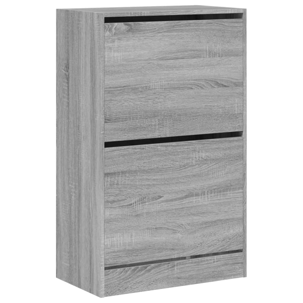 Shoe Cabinet Grey Sonoma 60x34x96.5 cm Engineered Wood