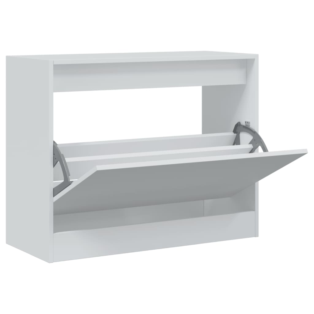 Shoe Cabinet White 80x34x63 cm Engineered Wood