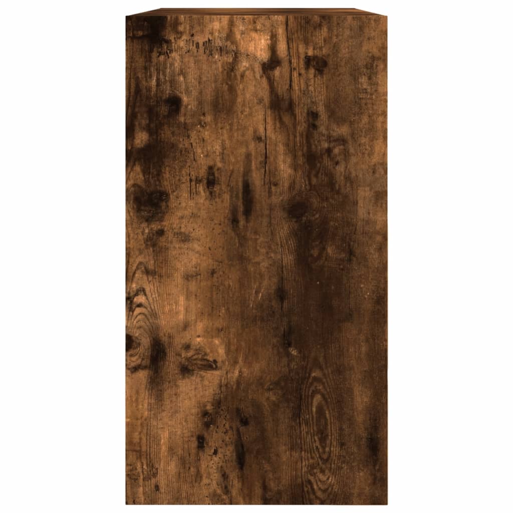 Shoe Cabinet Smoked Oak 80x34x63 cm Engineered Wood