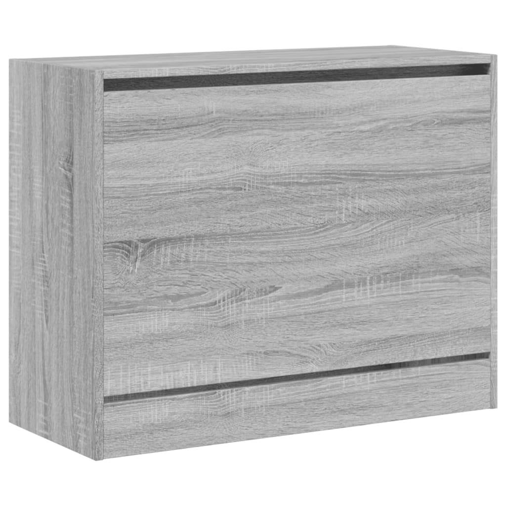 Shoe Cabinet Grey Sonoma 80x34x63 cm Engineered Wood
