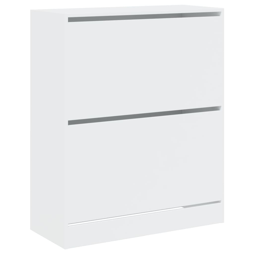 Shoe Cabinet White 80x34x96.5 cm Engineered Wood