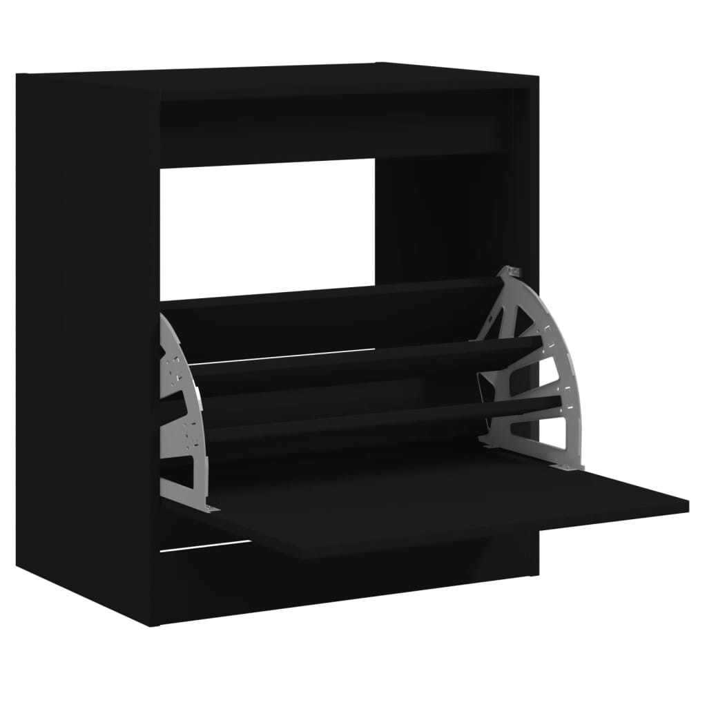 Shoe Cabinet Black 60x42x69 cm Engineered Wood