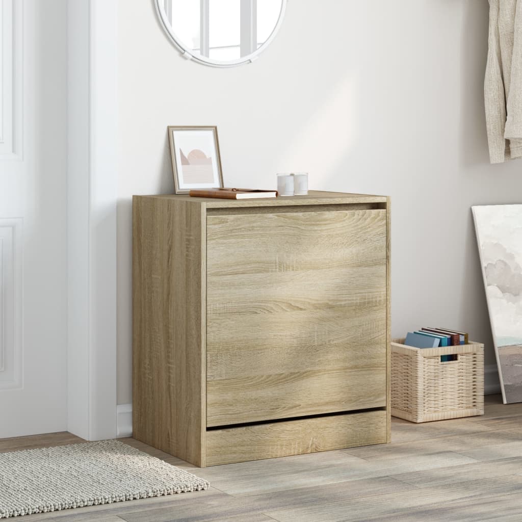 Shoe Cabinet Sonoma Oak 60x42x69 cm Engineered Wood