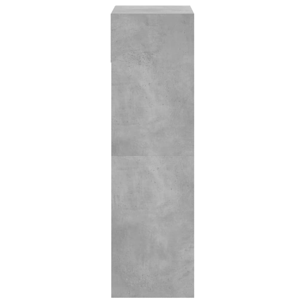 Shoe Cabinet Concrete Grey 60x34x116 cm Engineered Wood