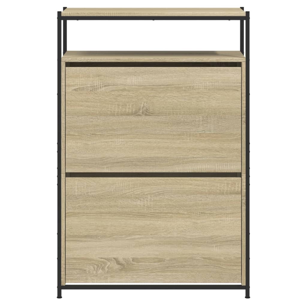 Shoe Cabinet Sonoma Oak 75x34x112 cm Engineered Wood