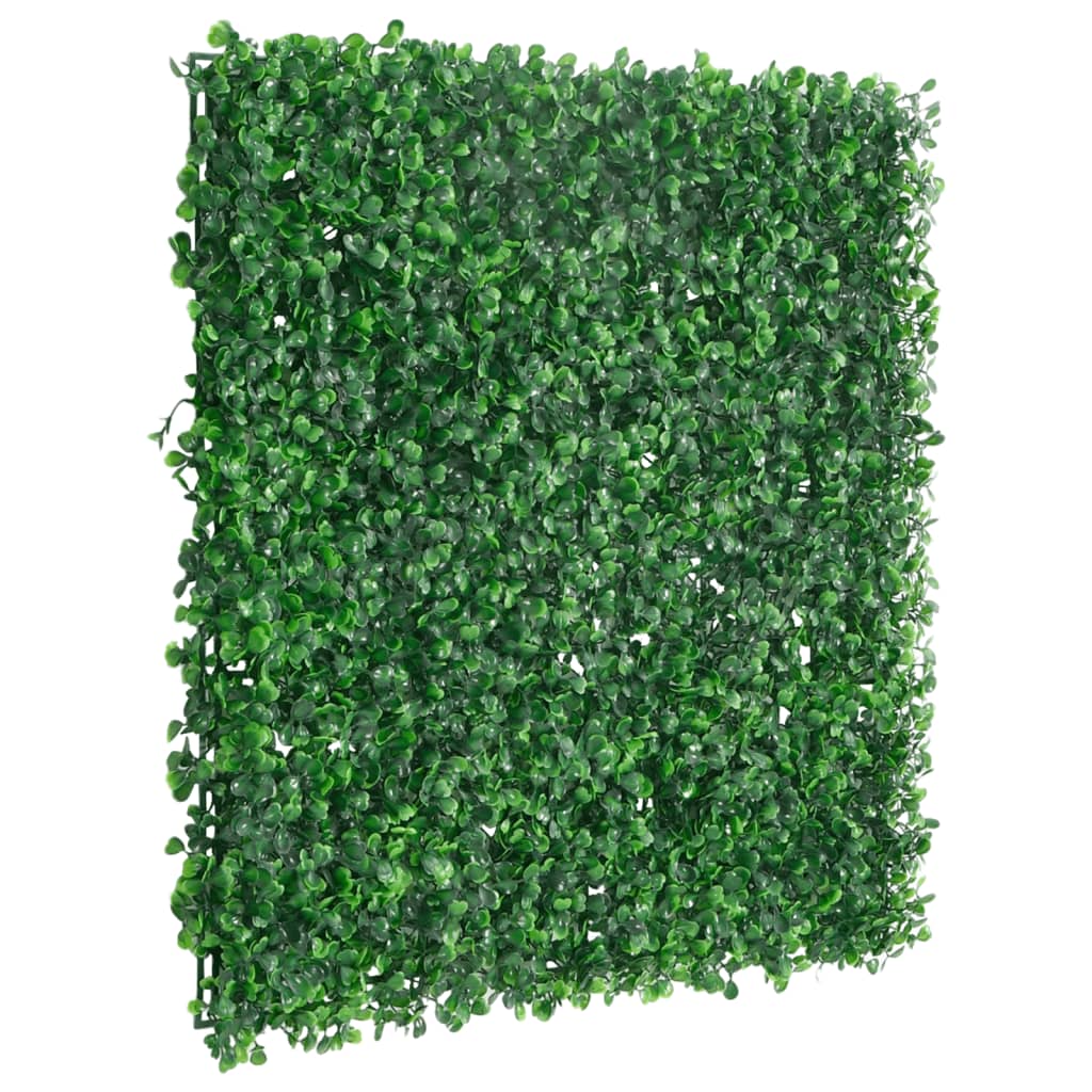 Artificial Shrub Leaf Fence 24 pcs Green 50x50 cm