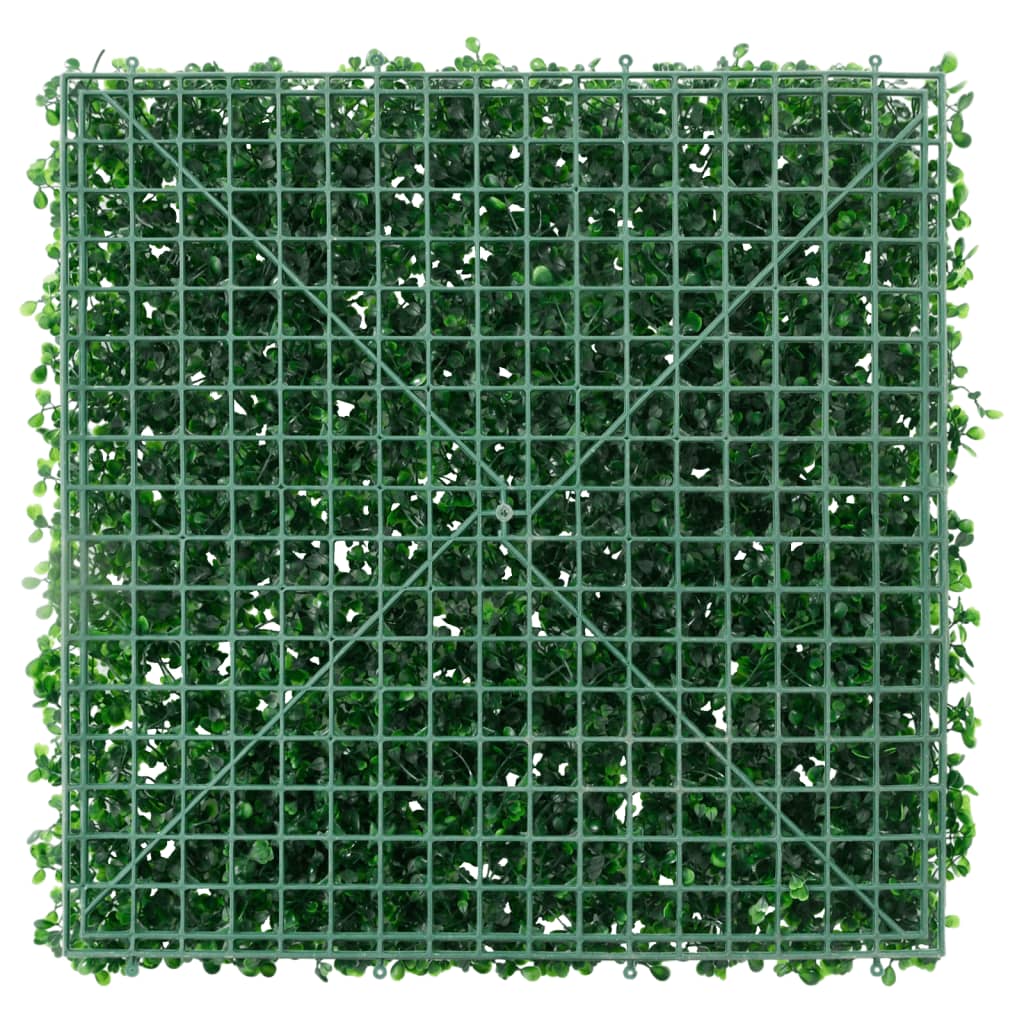 Artificial Shrub Leaf Fence 24 pcs Green 50x50 cm