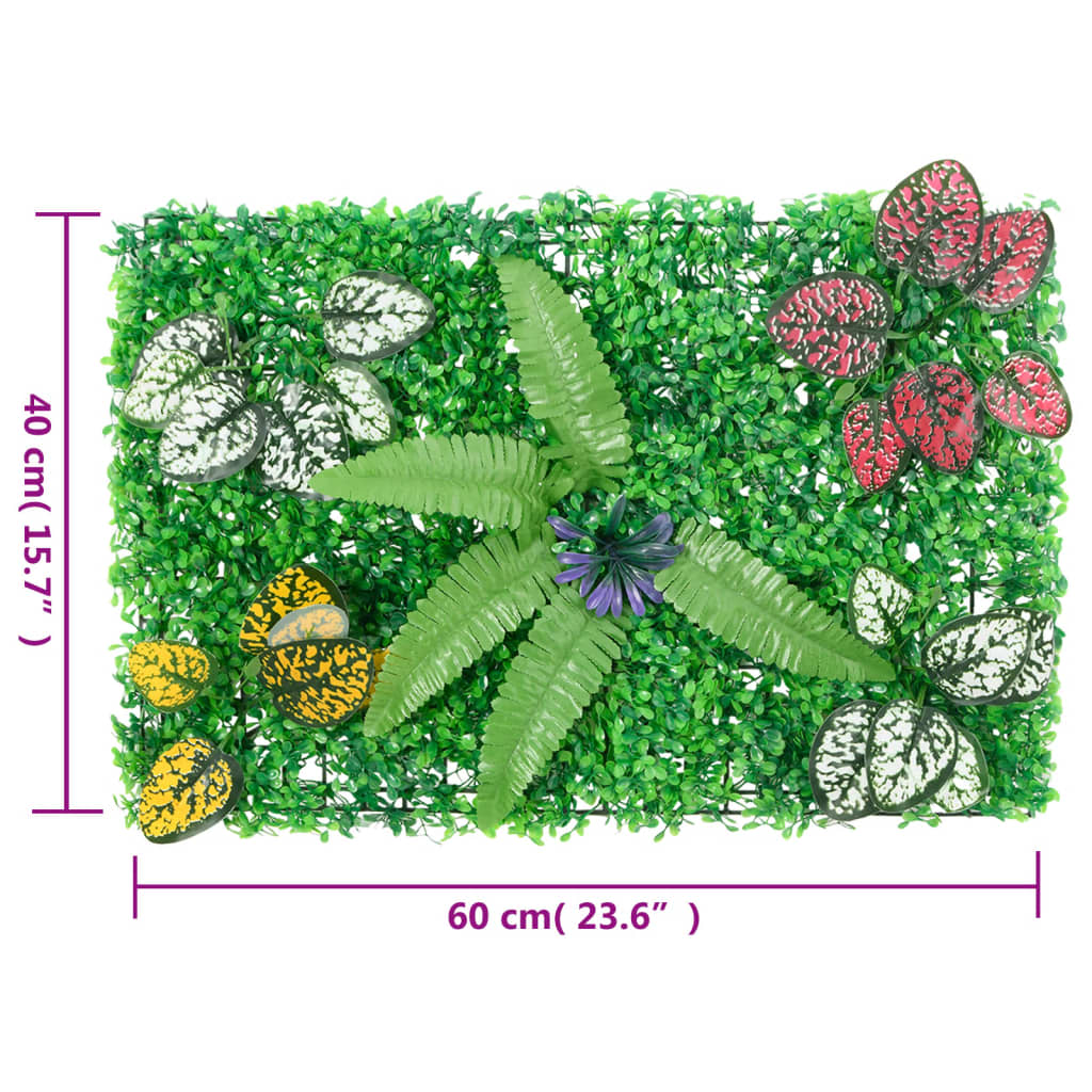 Artificial Plant Fence 6 pcs Green 40x60 cm