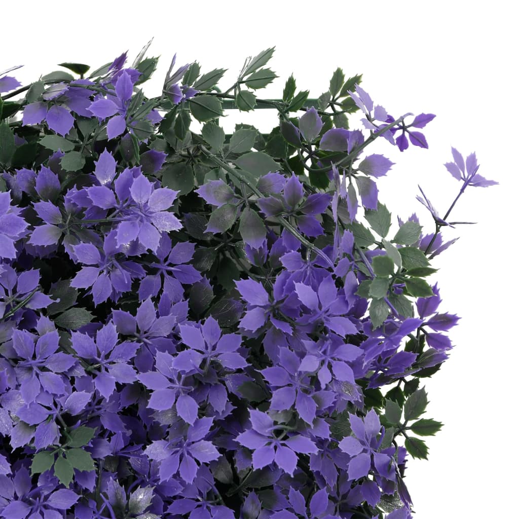 Artificial Leaf Fence 24 pcs Purple 40x60 cm