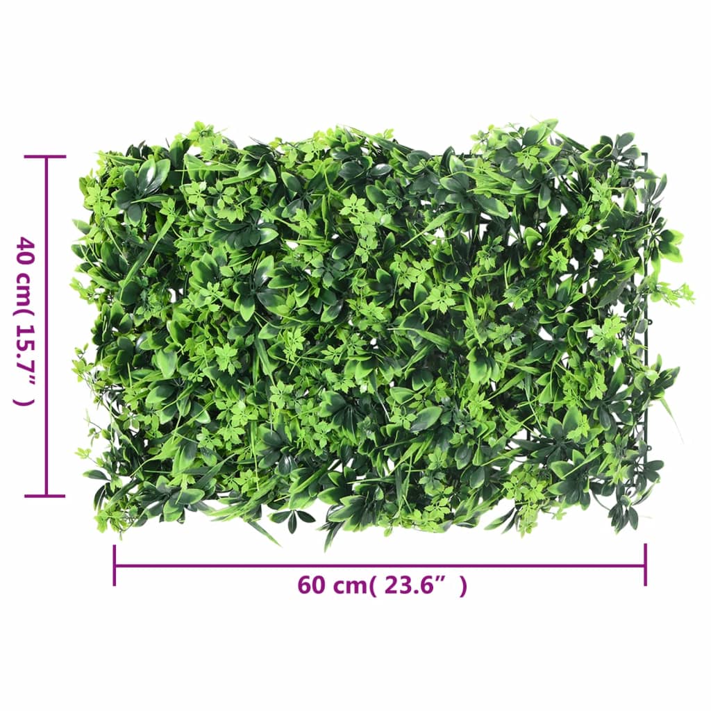 Artificial Leaf Fence 24 pcs Green 40x60 cm