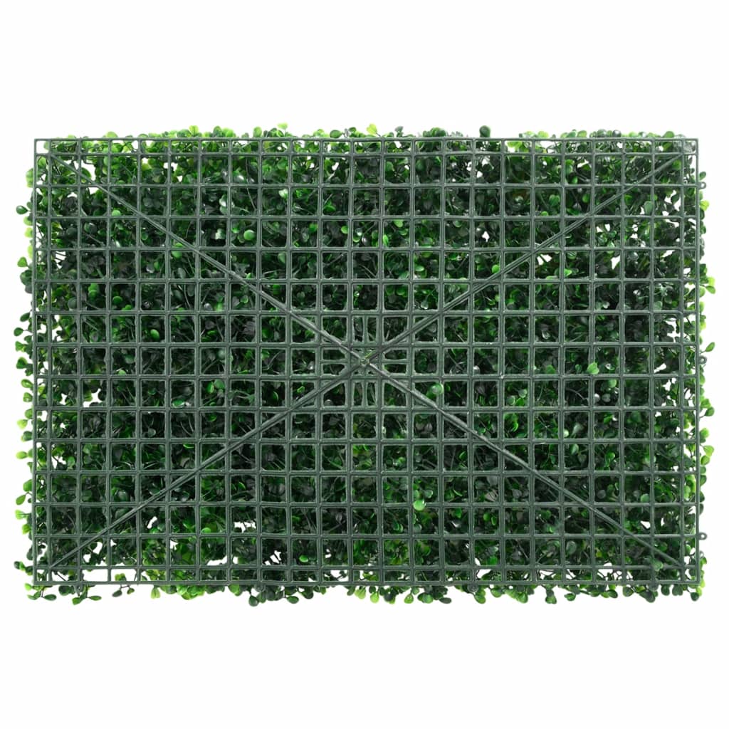 Artificial Plant Fence 6 pcs Green 40x60 cm