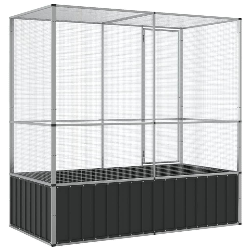Aviary Silver 210.5x107x212 cm Steel