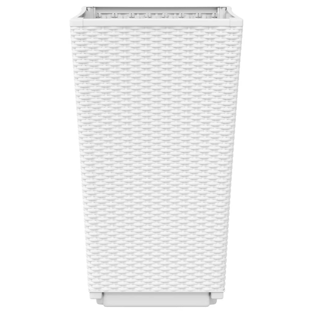 Garden Planters 4 pcs White 32.5x32.5x57 cm PP