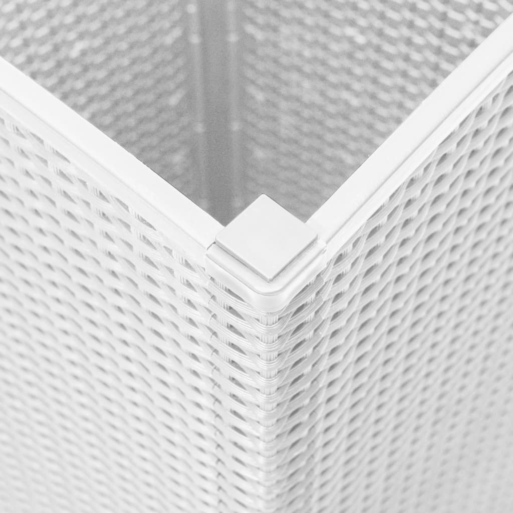 Garden Planters 4 pcs White 32.5x32.5x57 cm PP