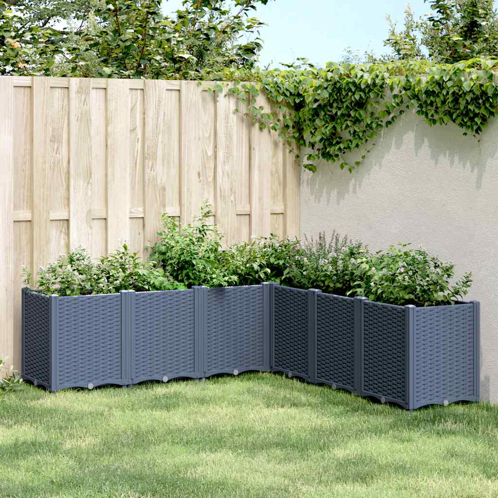 Garden Planter Blue Grey 160x160x53 cm PP