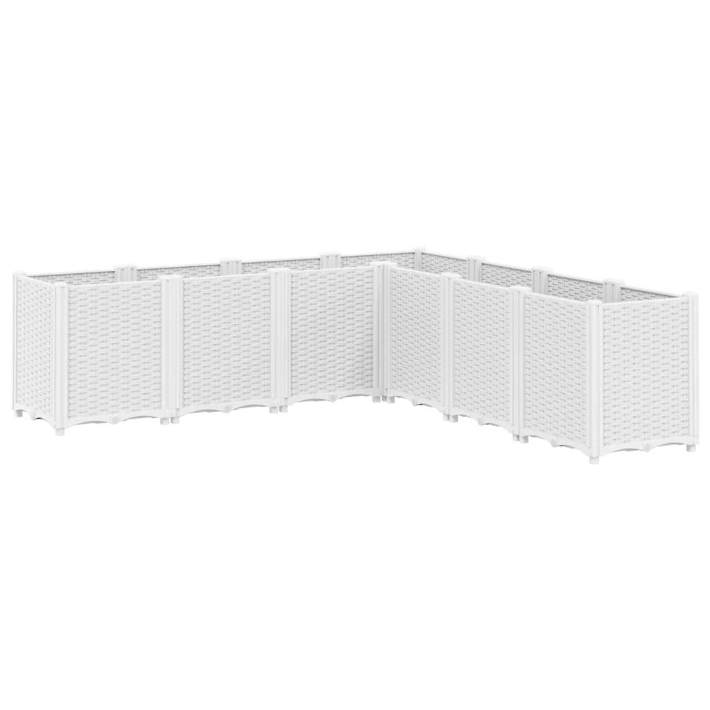 Garden Planter White 160x160x53 cm PP