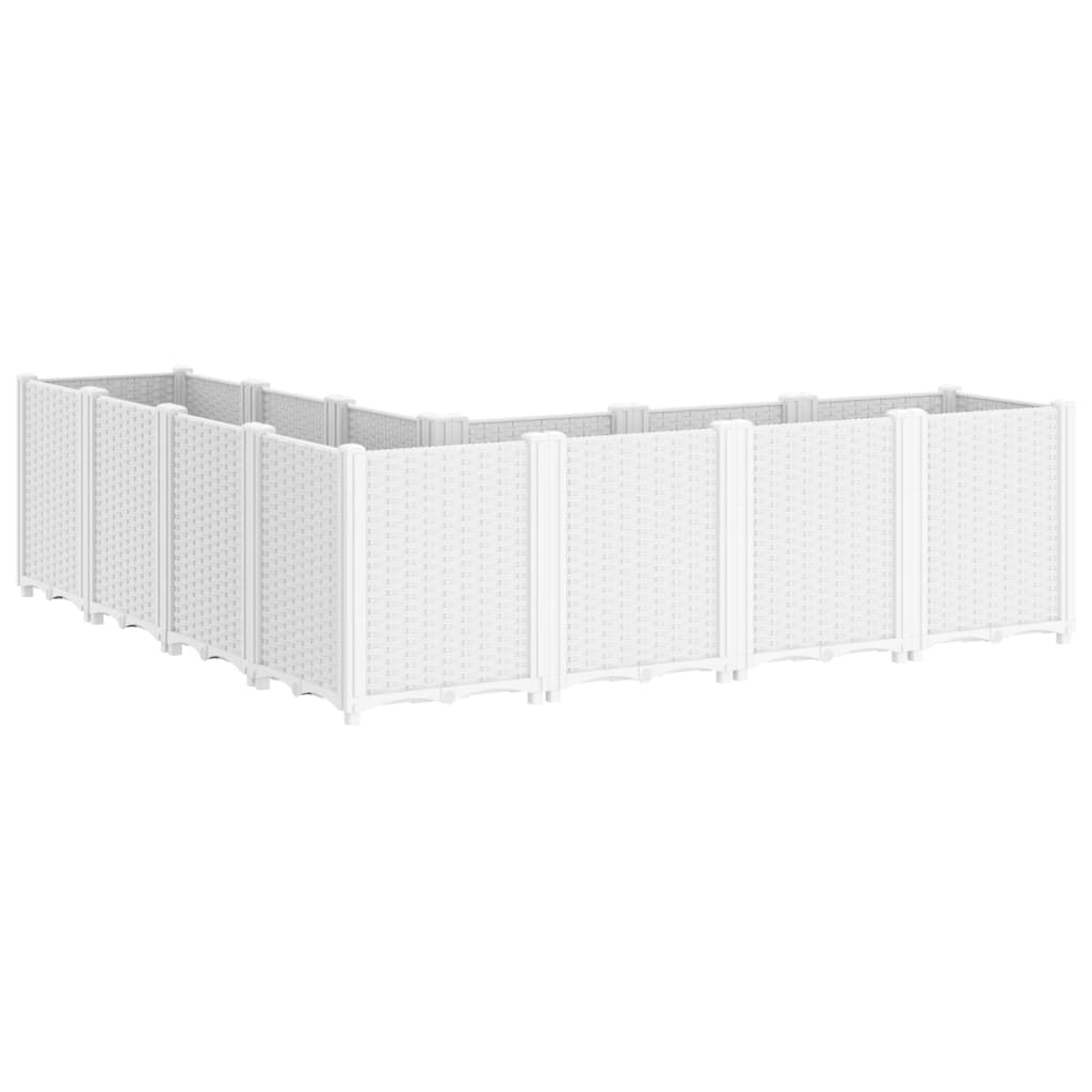 Garden Planter White 160x160x53 cm PP