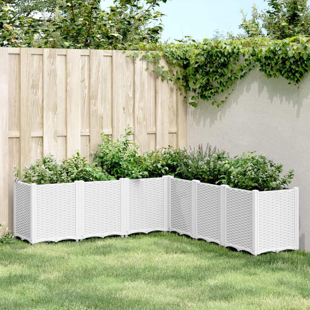 Garden Planter White 160x160x53 cm PP