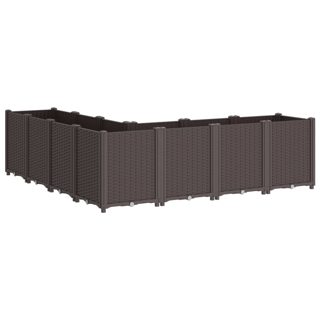 Garden Planter Brown 160x160x53 cm PP