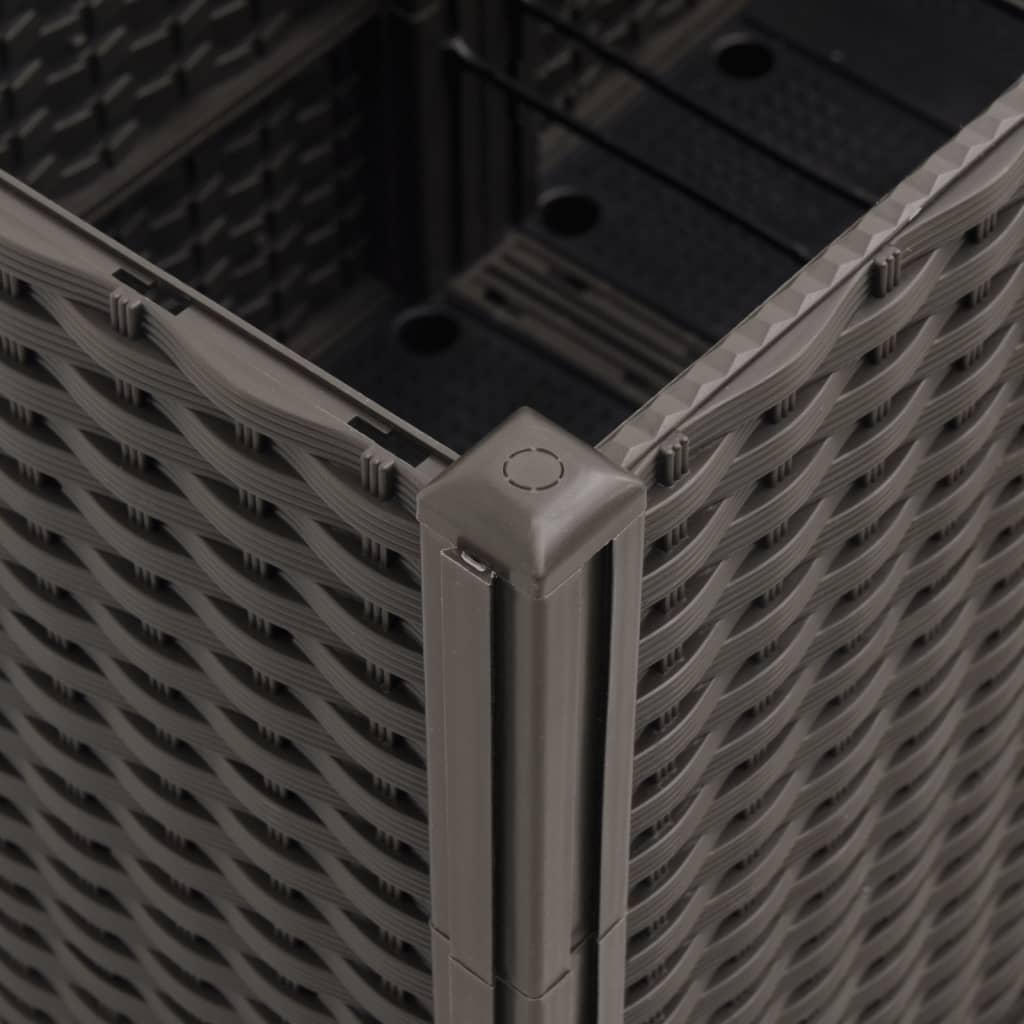 Garden Planter Brown 160x160x53 cm PP