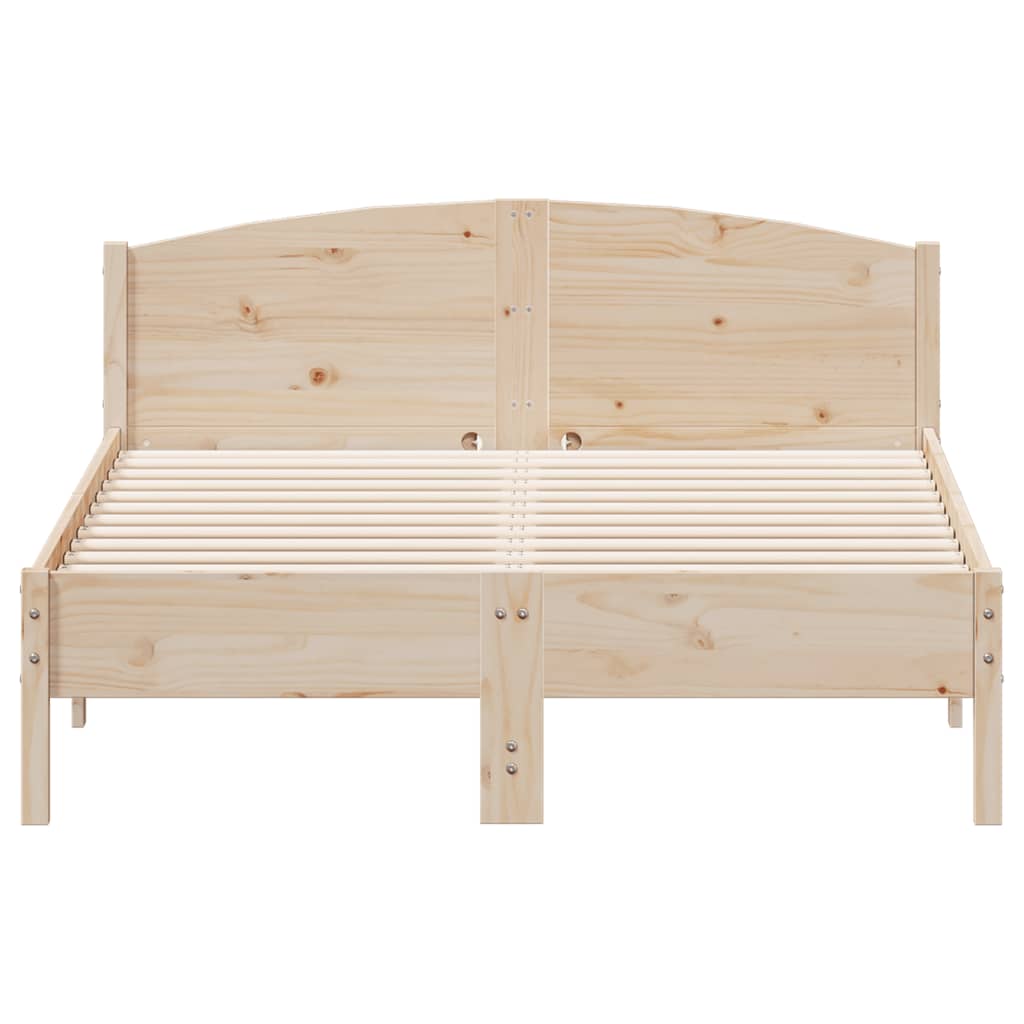 Bed Frame without Mattress 120x190 cm Small Double Solid Wood Pine