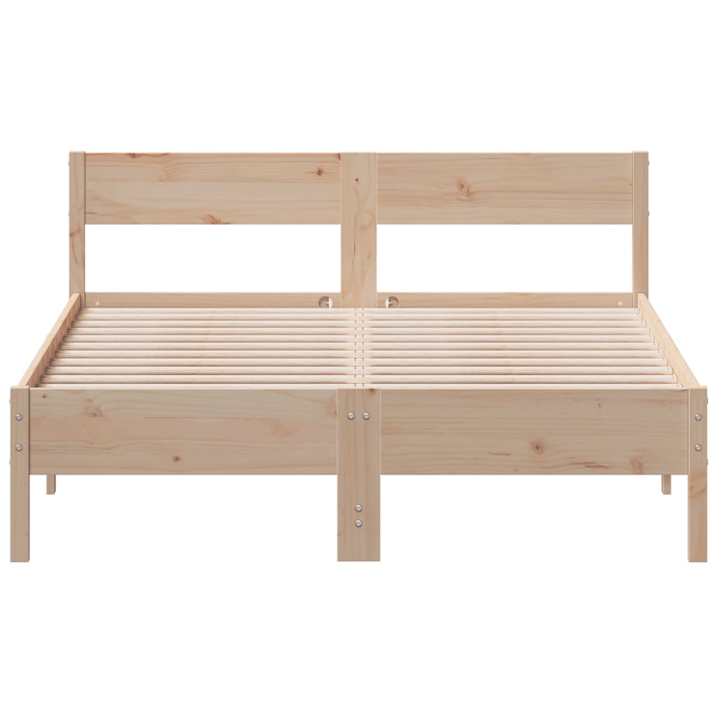 Bed Frame without Mattress 120x190 cm Small Double Solid Wood Pine