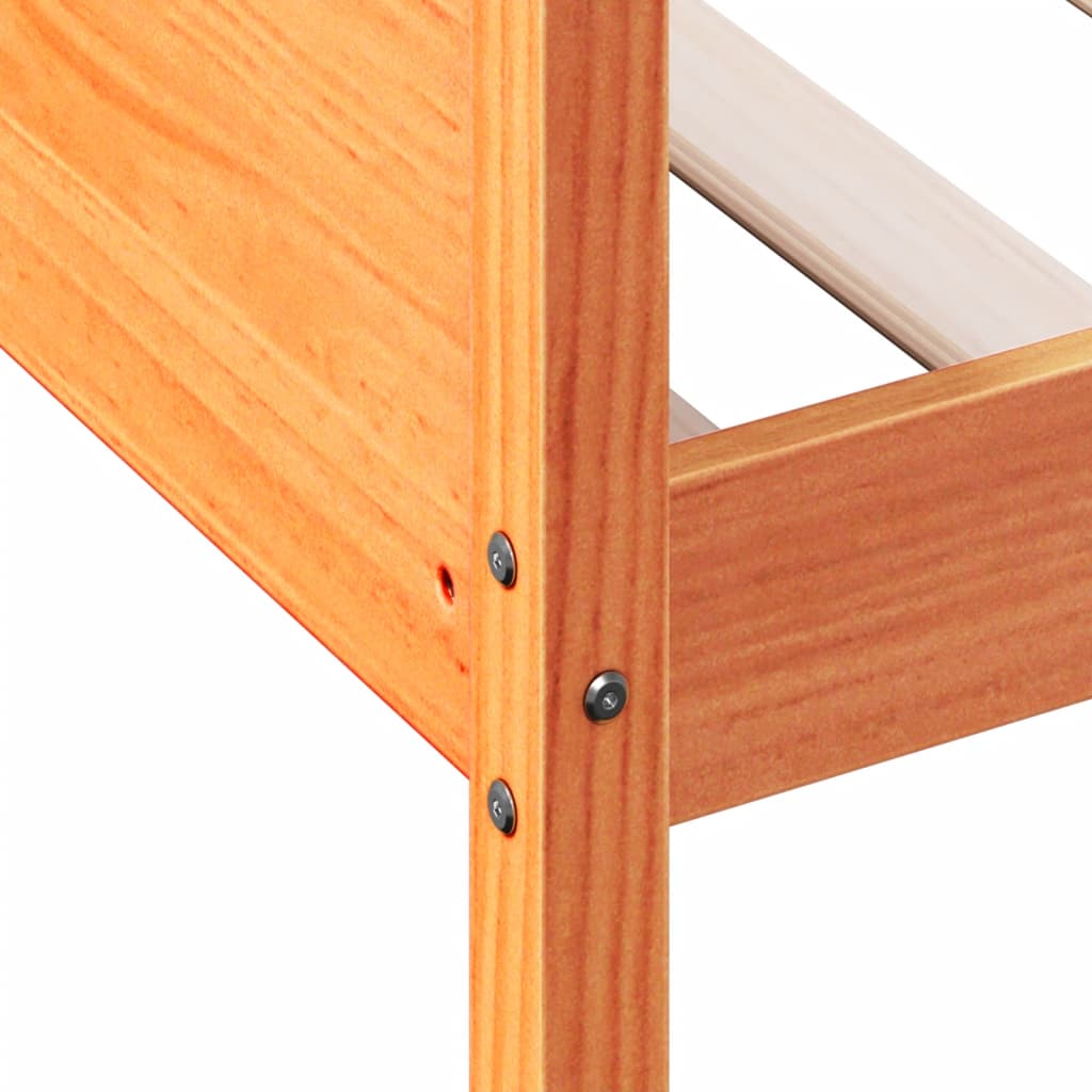 Day Bed without Mattress Wax Brown 100x200 cm Solid Wood Pine