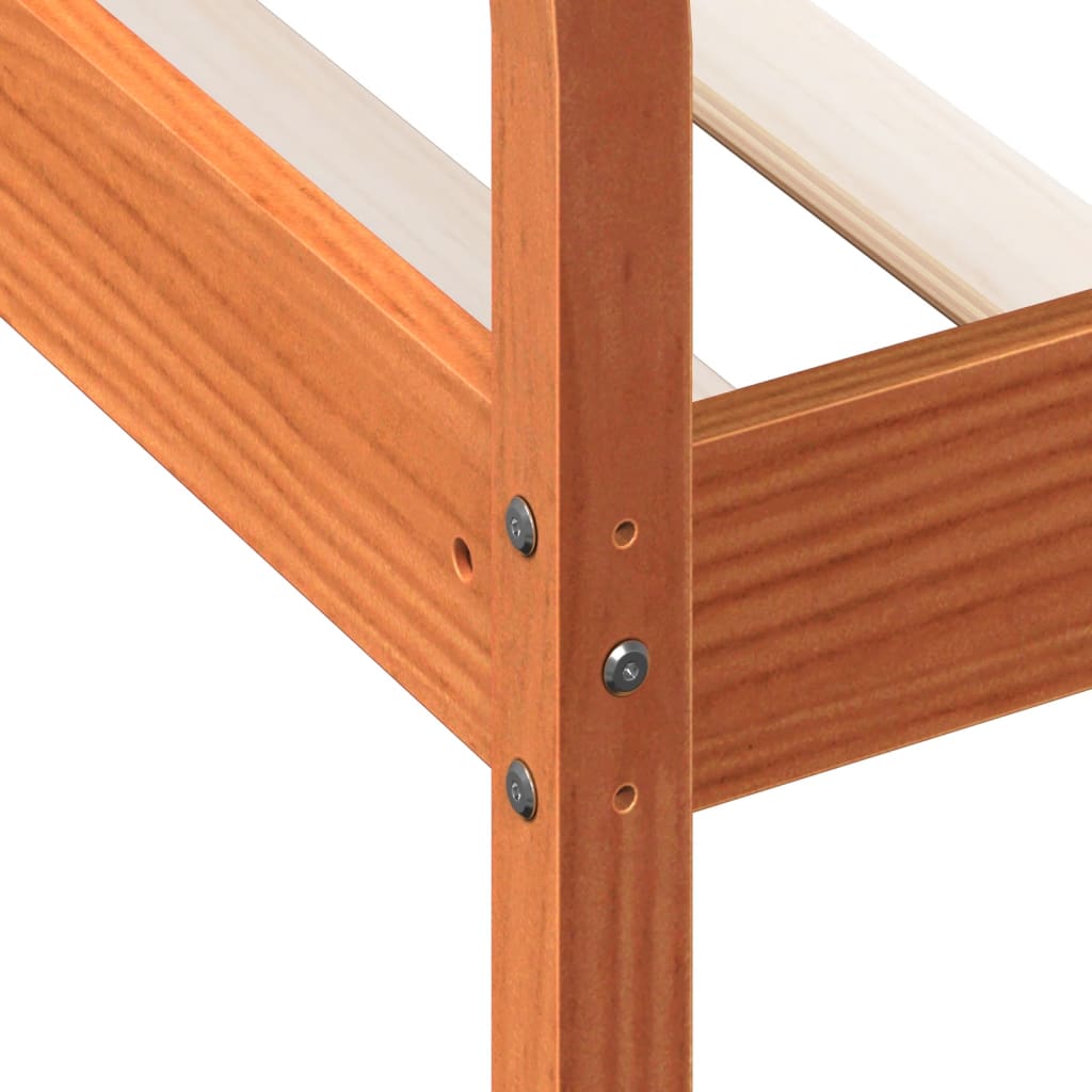 Day Bed without Mattress Wax Brown 100x200 cm Solid Wood Pine