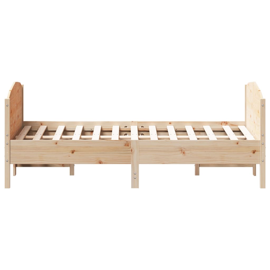 Bed Frame without Mattress 120x200 cm Solid Wood Pine