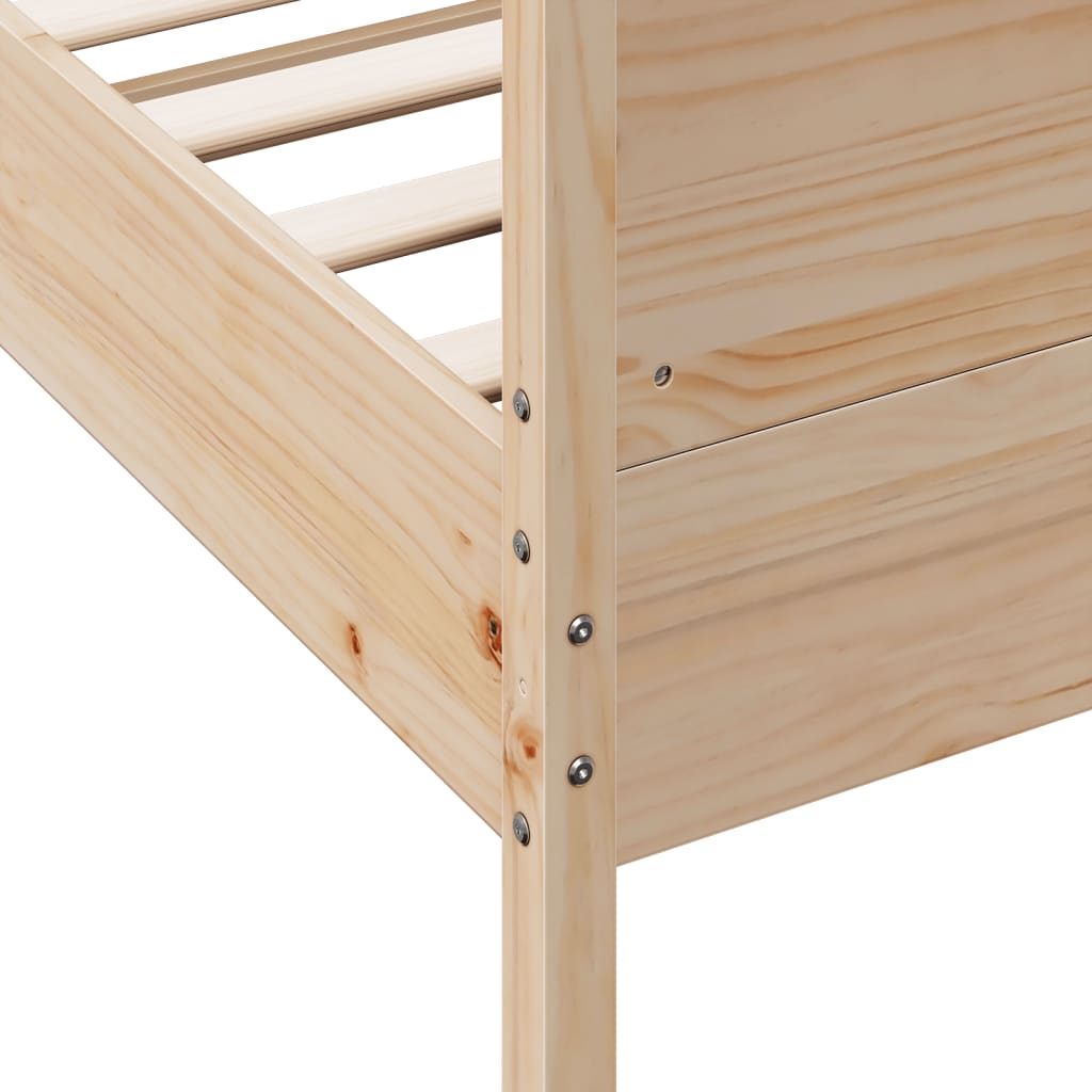 Bed Frame without Mattress 120x200 cm Solid Wood Pine