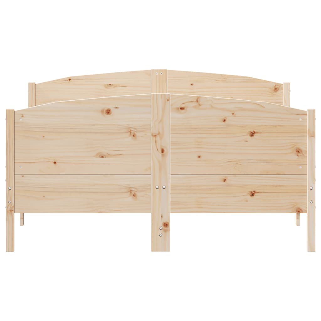 Bed Frame without Mattress 120x190 cm Small Double Solid Wood Pine