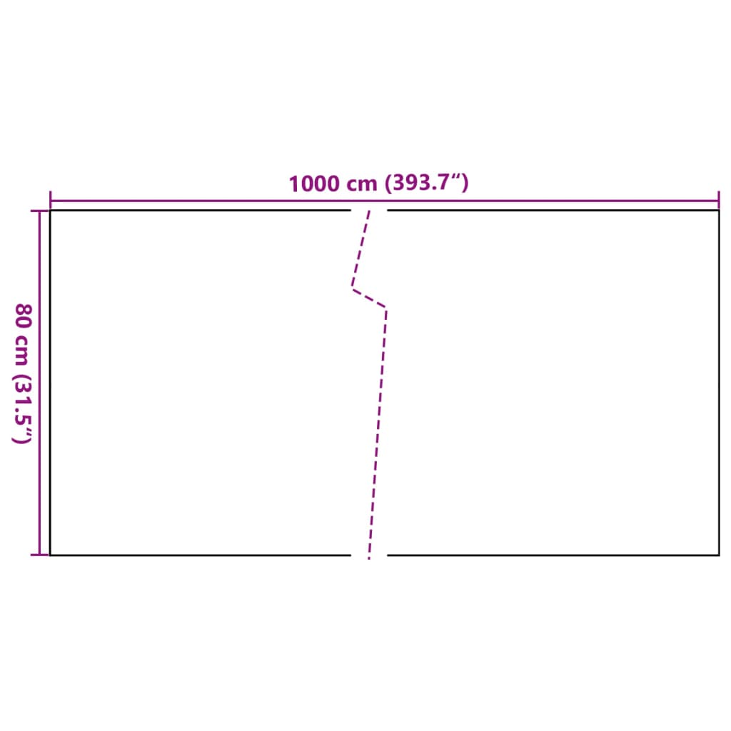 Balcony Screen White 1000x80 cm Poly Rattan