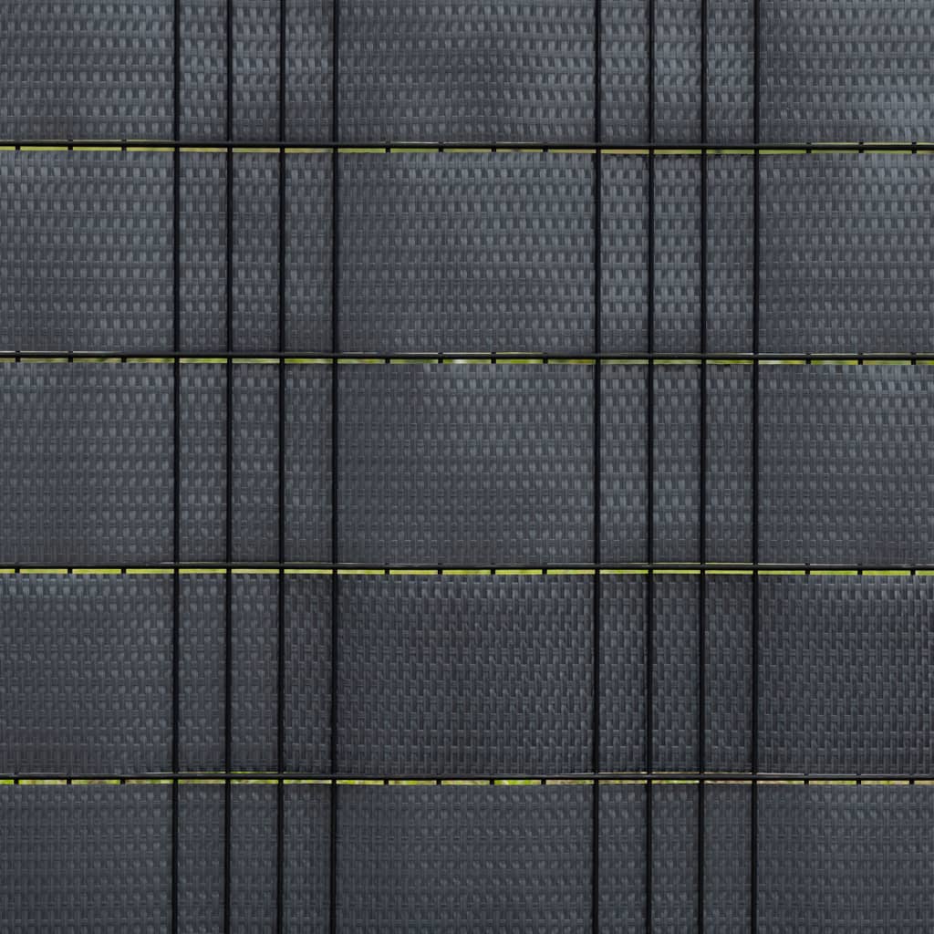 Balcony Screens 5 pcs Anthracite 255x19 cm Poly Rattan