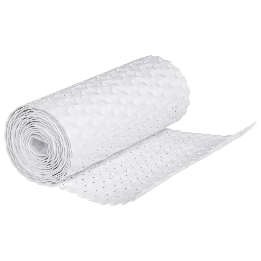 Balcony Screens 10 pcs White 255x19 cm Poly Rattan