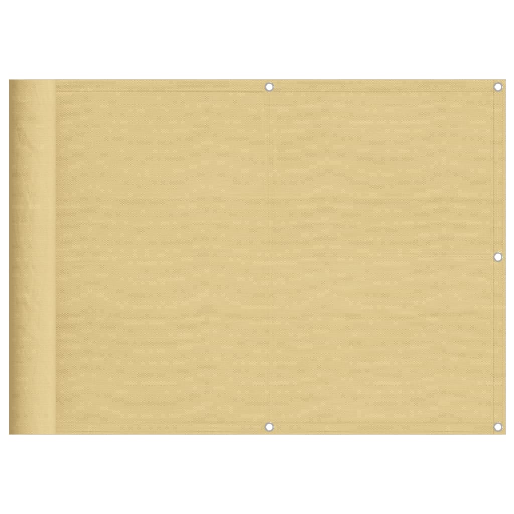 Balcony Screen Sand 75x600 cm 100% Polyester Oxford