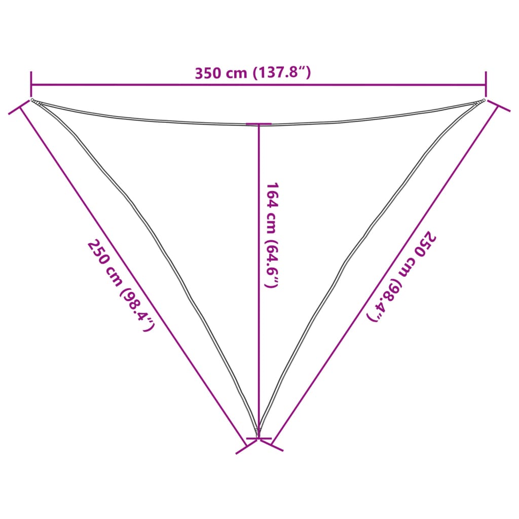 Sun Shade Sail Light Grey 2.5x2.5x3.5 m 100% Polyester Oxford