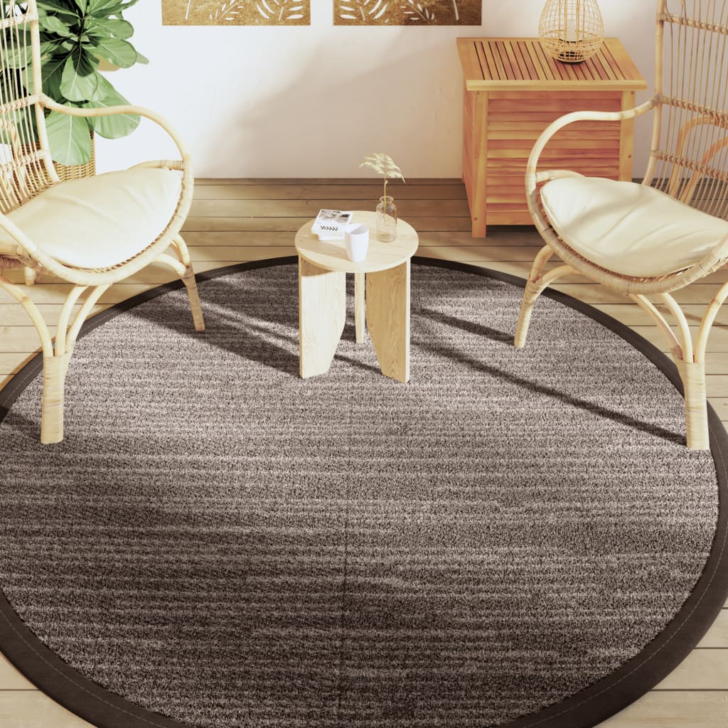 Outdoor Carpet ARAKIL Brown Ø200 cm PP