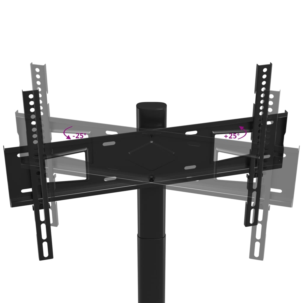 Corner TV Stand 2-Tiers for 32-65 Inch Black