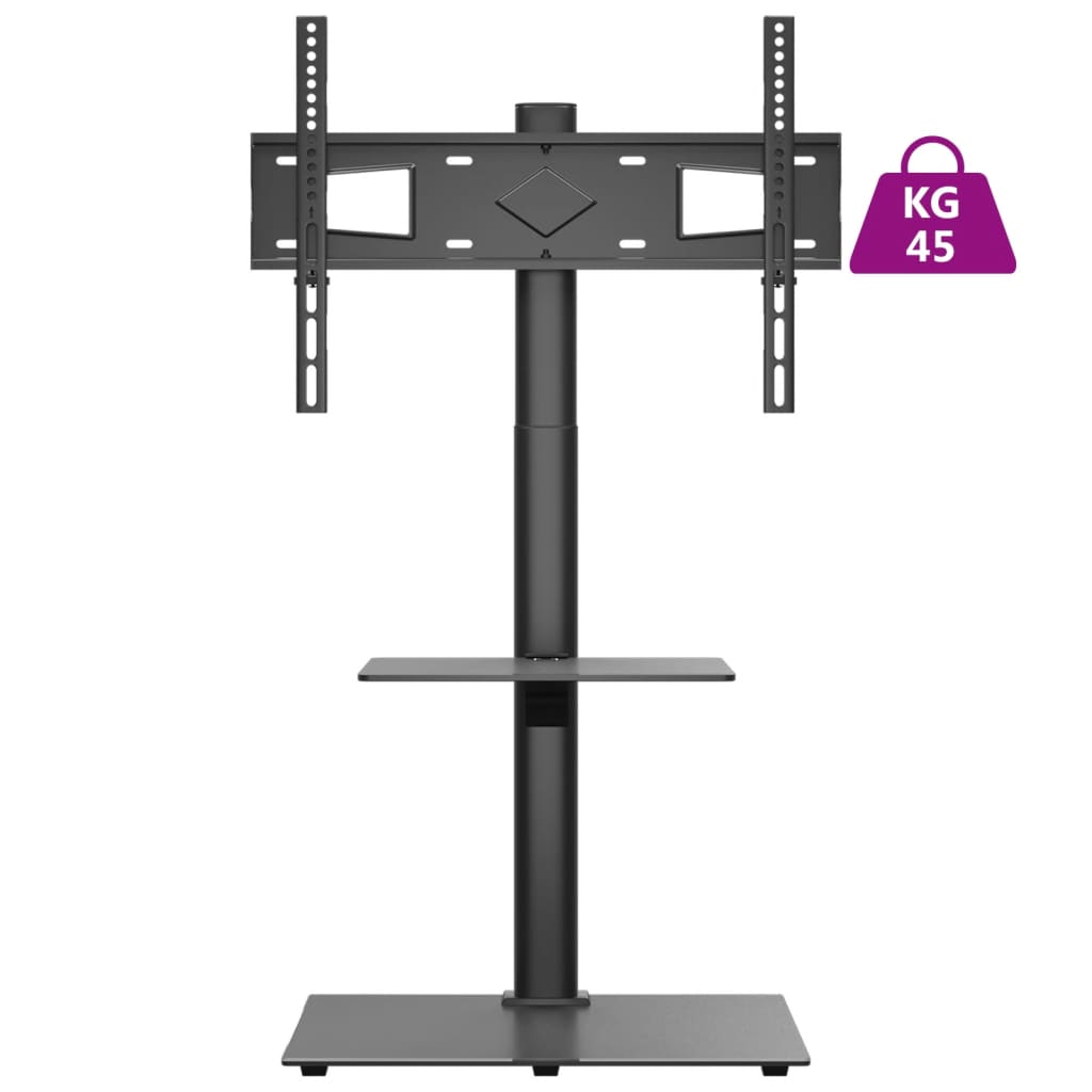Corner TV Stand 2-Tiers for 32-65 Inch Black