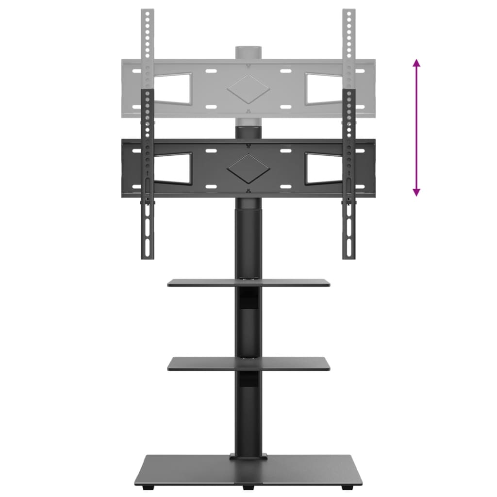 Corner TV Stand 3-Tiers for 32-65 Inch Black