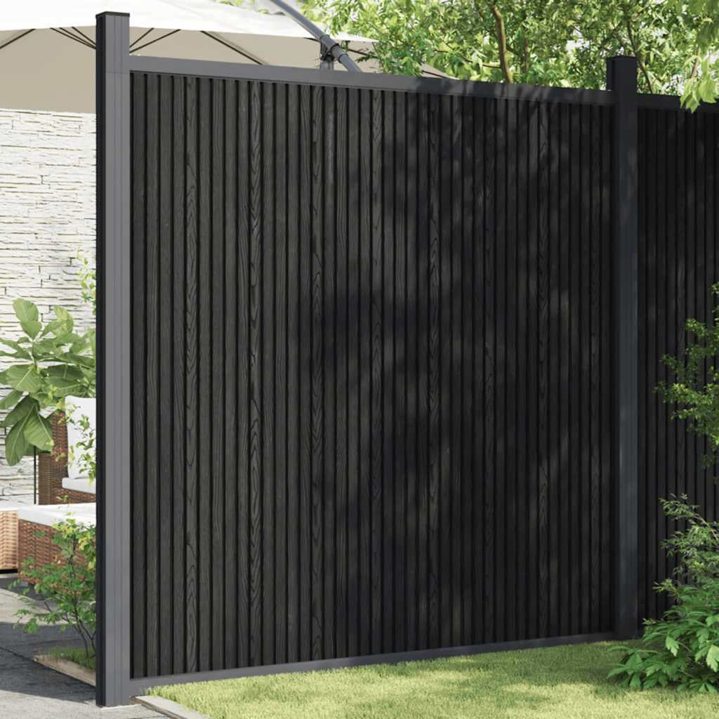 Fence Panel WPC Grey 173x186 cm