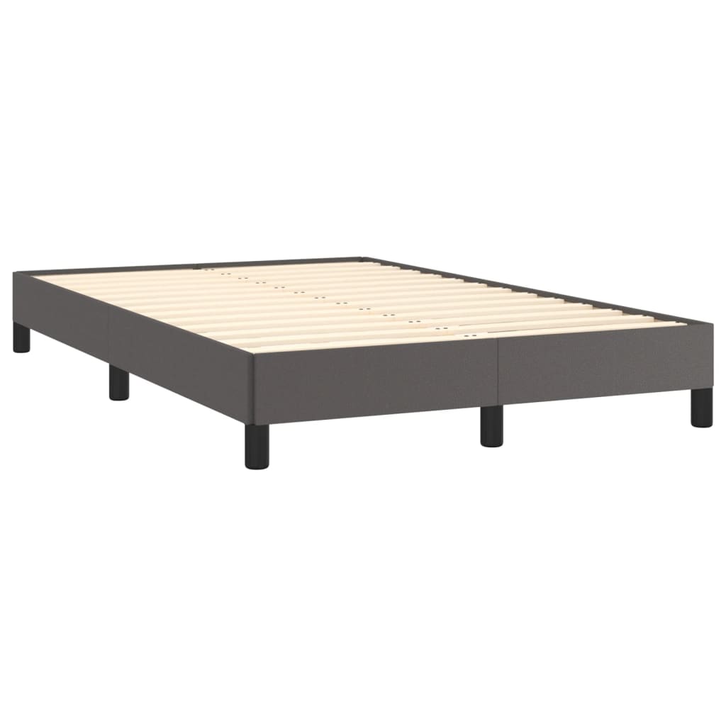 Bed Frame without Mattress Grey 120x190 cm Small Double Faux Leather