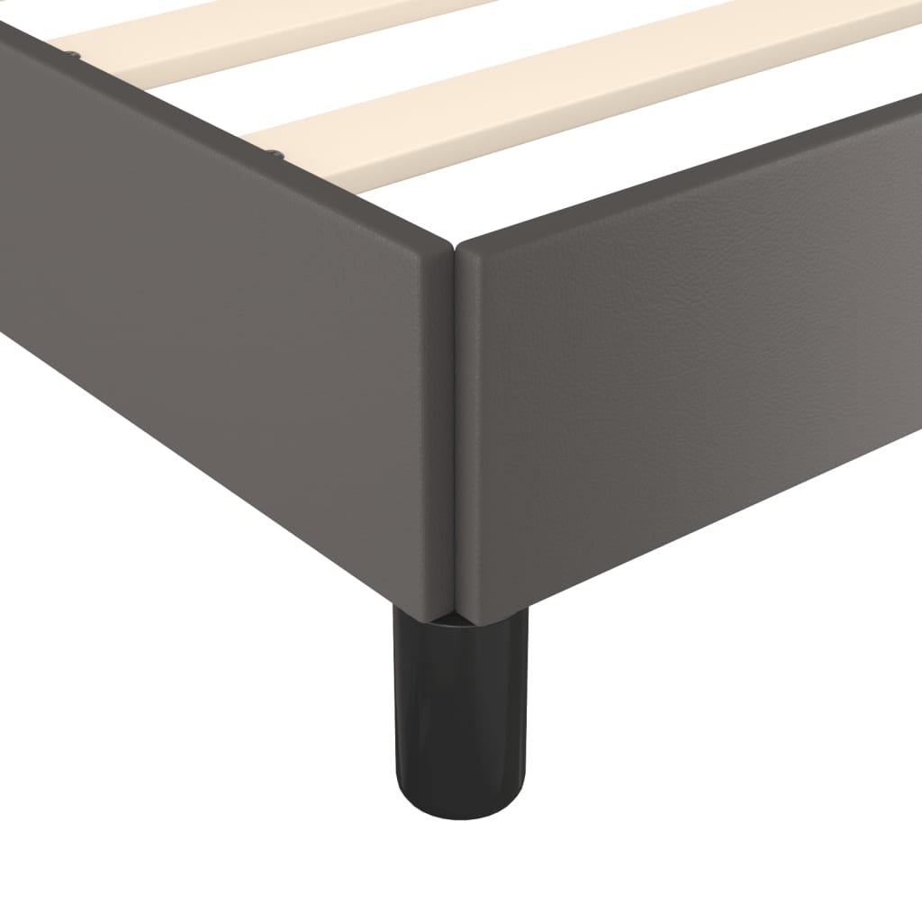 Bed Frame without Mattress Grey 120x190 cm Small Double Faux Leather