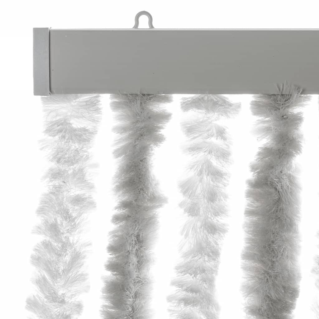 Fly Curtain Light Grey and White 56x200 cm Chenille