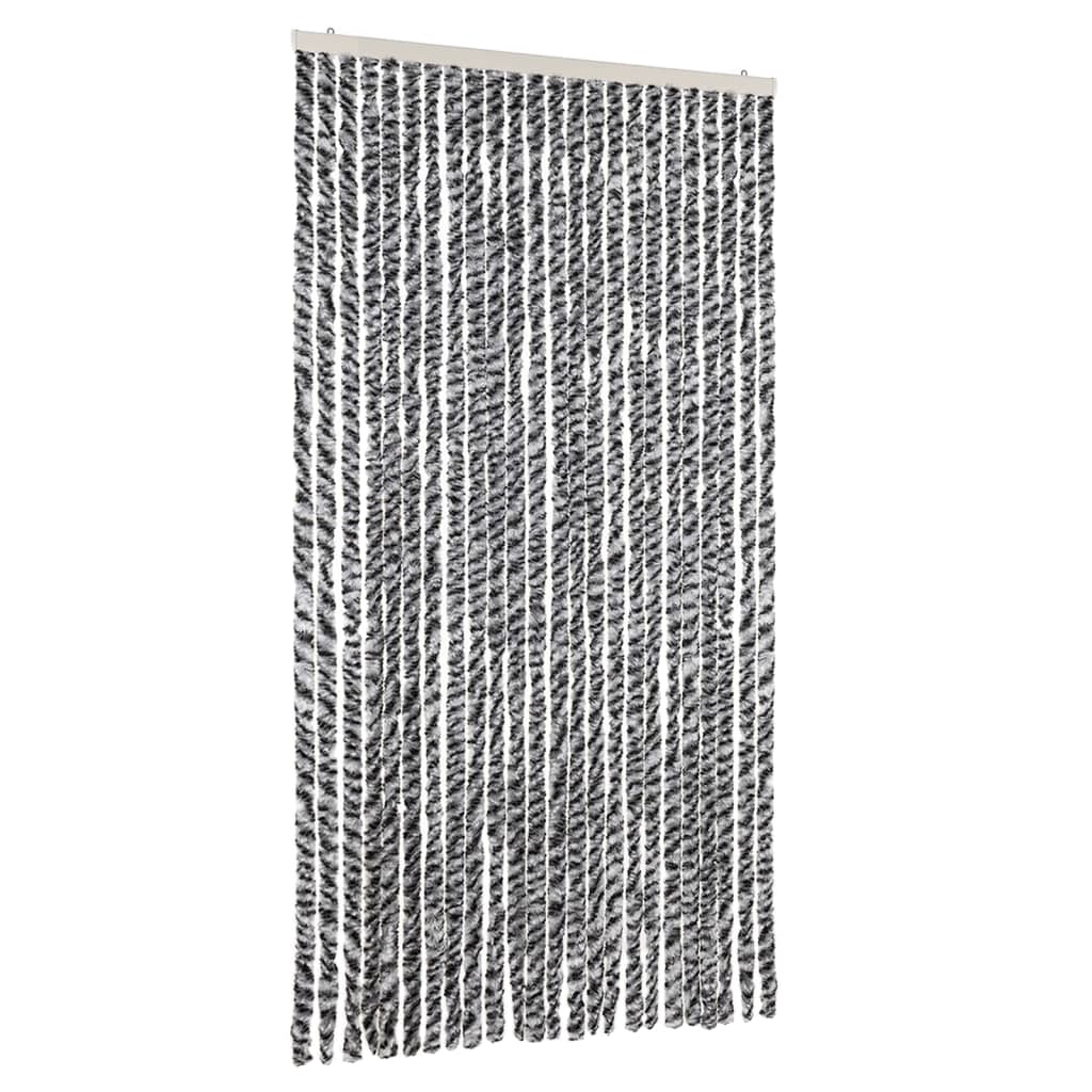 Fly Curtain Grey and Black and White 100x230 cm Chenille