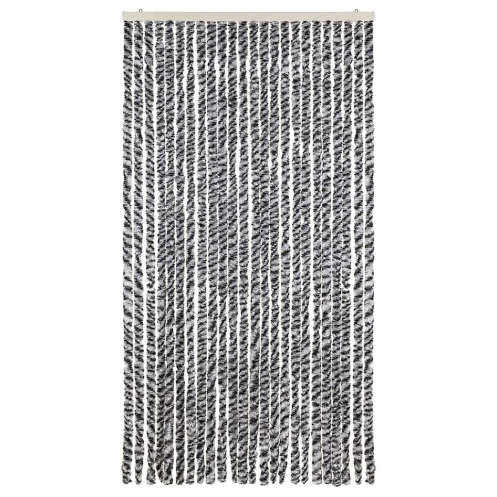Fly Curtain Grey and Black and White 100x230 cm Chenille