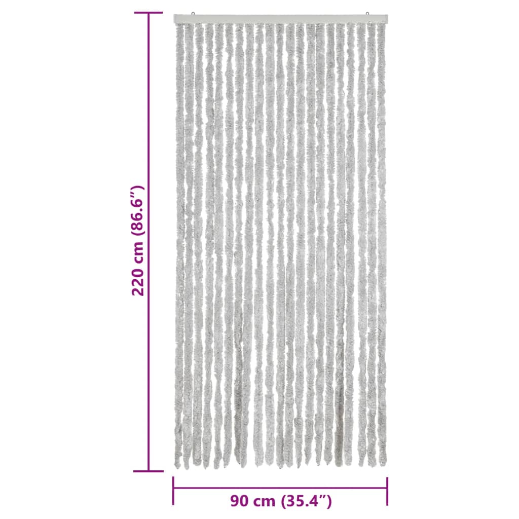 Fly Curtain Grey 90x220 cm Chenille